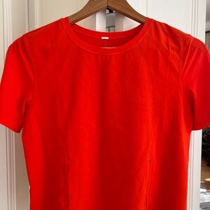 lululemon athletica Red Short Sleeve Performance Tee